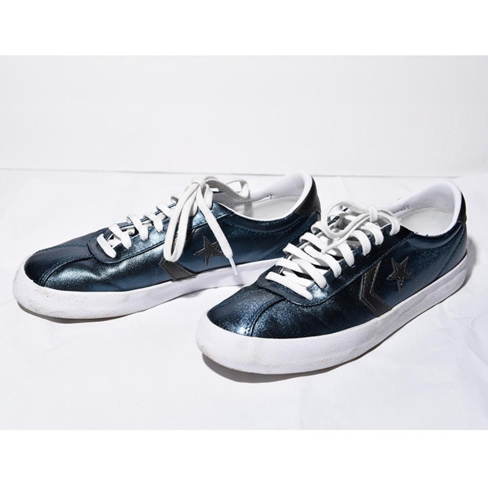 Worn 2X Converse Breakpoint Metallic Blue Canvas
